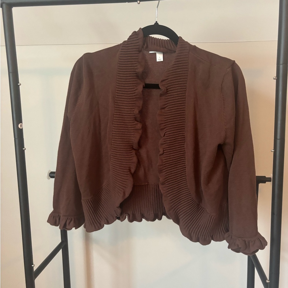 Dressbarn Chocolate Knit Cardigan